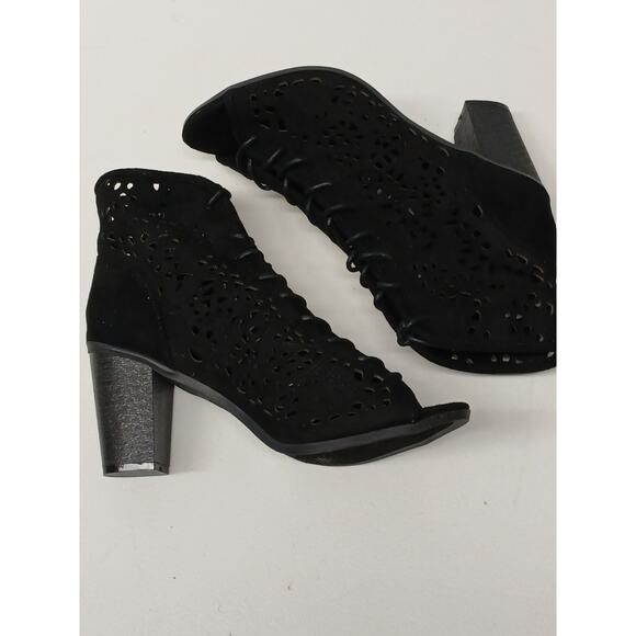 Bella Marie Laced Tie Ankle High Heels Open Toe Dress Casual Faux Suede 10 - Picture 4 of 8